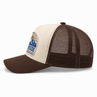 Casquette de camionneur vintage en daim et maille avec patch brodé personnalisé pour les sports de plein air