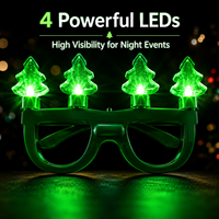 7 Styles de Lunettes LED Festives Lumineuses : Cœur, Trèfle, Sapin de Noël, Étoile, Ampoule – Décoration de Festival pour Pulls Moches