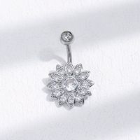 Punk estilo fresco girasol curvo ombligo uñas moda cuerpo Piercing joyería para mujer aleación Material ombligo anillo