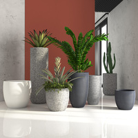 Pots de fleurs en fibre de verre pour la maison et le jardin, intérieur et extérieur, classiques et modernes pour hôtel