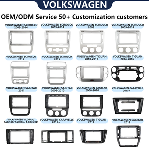 Cadre Android pour voiture pour VOLKSWAGEN PORSCHE, kits de panneaux de tableau de bord, cadre audio 2 DIN, cadre pour lecteur DVD de voiture, cadre pour autoradio - Product Image 1