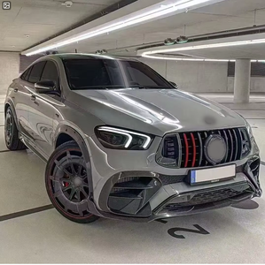 Para <span class=keywords><strong>Mercedes</strong></span> Bens GLE <span class=keywords><strong>Coupe</strong></span> GLE350 GLE450 GLE63AMG C167, actualización a estilo B, Kits de cuerpo de fibra de carbono, alerón difusor de labio delantero - Product Image 4