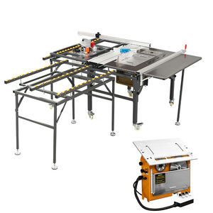 Scie à panneaux horizontale durable WJ600 avec moteur 220 V, scie à onglet coulissante, scie de table pour le travail du bois - Product Image 3