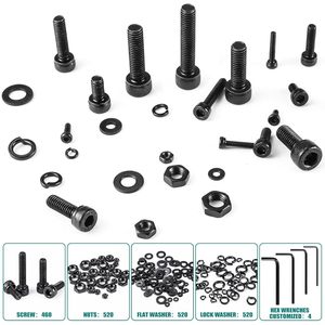 Metric Screws <b>Bolts</b> Nuts M2 M3 <b>M4</b> M5 12.9 Alloy Steel Black Oxidation For Construction Industry - Product Image 3