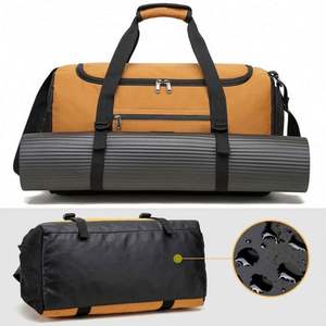 Nouvelles sacs de sport imperméables personnalisés pour la gym et les voyages, pour femmes et hommes, avec séparation sèche et humide, sac de sport portable avec porte-tapis de yoga - Product Image 1