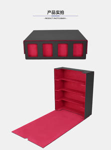 กล่องเก็บการ์ดเกม PU แบบถอดได้ หน้าต่างแสดงผล 4 แถว ความจุมากกว่า 2400 ช่อง เหมาะสำหรับการ์ดเกมสาม<span class=keywords><strong>ก๊ก</strong></span> - Product Image 3