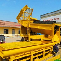 Machine de lavage et de criblage d'or Zhenghao avec chute de criblage intégrée, équipement motorisé léger en carbone, 100 kg, 1-5 T/h