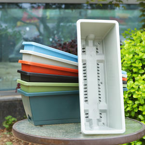 Jardinière rectangulaire WEICHENGXING à économie d'eau, style nordique, pot en résine pour jardinage sur balcon, respirant, facile à utiliser - Product Image 2