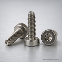 Vis micro de précision à tête Torx T-Drive trilobulaire pour le formage de filetage, M1-M6, SS316, passivé, zinc noir, assemblage OEM d'usine