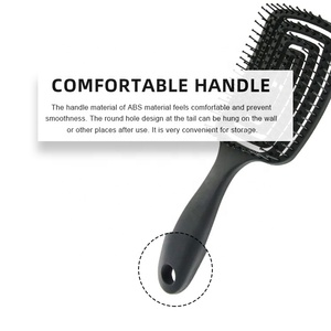 Cepillo de Pelo Curvo para Desenredar, con Ventilación ABS, para Cabello Rizado, con Impresión de Logotipo Personalizado, Herramienta de Peluquería Profesional - Product Image 6