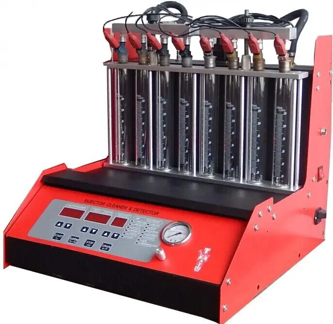 Gasoline fuel injector nozzle test bench BC-8H 8 cylinder petrol injector tester and cleaning machine