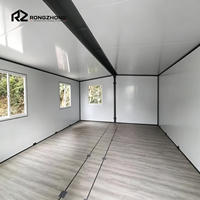 Maison conteneur extensible 1-à-2 unités, mini-maisons d'extérieur prêtes à être expédiées avec salle de bain et cuisine