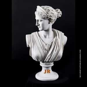 Домашняя Классическая Ручная резная статуя обхват под голову известного камня Мраморная женская обхват груди статуя Diana