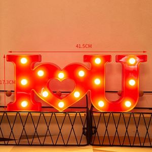 Decoración de San Valentín para Novia, Luz LED Roja a Pilas, Decoración de Boda, Luz de Amor DIY, Regalo, Decoración de Fiesta - Product Image 2