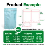 Pochette refermable compostable en HDPE, impression personnalisée, Doypack recyclable, sachet à valve pour thé, café, sucre, qualité alimentaire