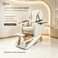 Équipement professionnel pour salon de manucure, fauteuil de massage pour les pieds, fauteuil de pédicure électrique inclinable moderne et luxueux avec lumières