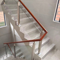 Système de balustrade moderne en acier inoxydable et verre, garde-corps d'escalier en verre trempé pour escalier intérieur résidentiel