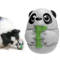 Rubber Squeaky Chew Toothbrush for Dog, Panda Toy