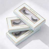 Boîte en papier pour cils en gros, boîte économique avec fenêtre pour cils, emballage cosmétique pour faux cils, logo personnalisé