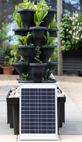 Solution de jardinage intérieur efficace et écologique Système hydroponique solaire double pour la maison avec jardinières