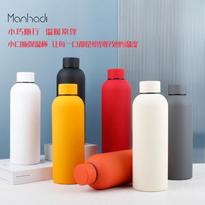 Manhadi Small Mouth Insulated Bottle 500ml Stainless Steel Reusable Sports Water Bottle <b>For</b> Outdoor <b>Car</b> Use - Product Image 1