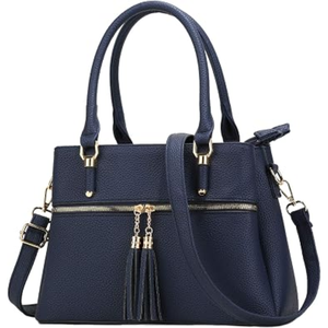 Wholesale Womens PU Leather Satchel Bag Zipper Compact Structured Top Handle <b>Handbag</b> 1L Capacity for Shopping Travel Bulk - Product Image 4
