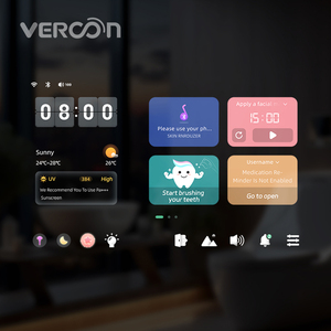 Vercon-Espejo de baño inteligente Grace, resistente al agua, Android, con iluminación LED, Ai, Bluetooth, altavoces <span class=keywords><strong>Premium</strong></span>, wifi, <span class=keywords><strong>Spotify</strong></span>, Youtube - Product Image 2