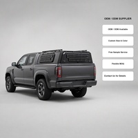 RAM 1500 için Ağır Hizmet Tipi Alüminyum Kamyonet Tentesi Sert Tavan Panjurlu Havalandırmalı Pencereler T Kanal Tavan Rayları Anahtarlı Kilit OEM ODM