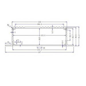 41 * 147-100MMCaja de potencia carcasa de instrumento Convertidor de potencia carcasa de aluminio carcasa de terminal de telemetría carcasa de amplificador - Product Image 6
