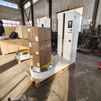 Máquina de bobinado de maleta de envoltura de película elástica de equipaje de aeropuerto eléctrica automática para alimentos y bebidas
