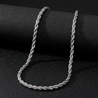 KISSWIFE Collier tendance en acier inoxydable plaqué or, chaîne serpent pour hommes, tailles 2mm-5mm, style Hip Hop