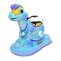 Elefante de fibra de vidrio carnaval avión 3D delfín caballo que funciona con monedas paseos para niños para alquilar venta