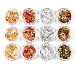 Wholesale Gold And Silver Flakes and <b>Nail</b> Art Sequins loose powder <b>Glitter</b> Bright Powder 6 Colors /set 12 Colors /Set - Product Image 1