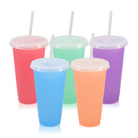 Gobelet Magique Personnalisé à Changement de Couleur par Induction Froide, en Plastique Jetable pour Boissons Froides et Jus