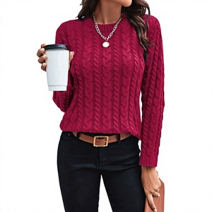 Suéter de Invierno de Alta Calidad Personalizable para Mujer, Manga Larga, Casual, 100% Algodón, Patrón 3D, 300 GSM, Cuello Alto, BD - Product Image 3