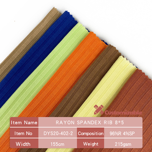 Tela Viscosa Morley <span class=keywords><strong>Argentina</strong></span>, Textil Viscosa, 96% Rayón, 4% Elastano, Teñida, Tejido <span class=keywords><strong>de</strong></span> Punto Acanalado 8x5 para Vestidos - Product Image 2