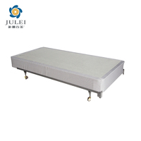 Cadre de lit en métal thermolaqué moderne et durable, couleurs personnalisées, avec roulettes et pieds, très grande taille (Super King Size), capacité 300 kg+, pour hôtels, appartements et chambres.