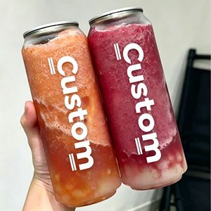 Bouteille en plastique PET de qualité alimentaire, cylindrique, avec couvercle facile à ouvrir, récipient transparent pour boissons, pour l'emballage de jus et de boissons froides - Product Image 3
