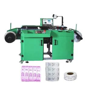 Clothing Wash Care Label Cutting and slitting machine for Woven Labels Polyester Satin