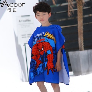 Serviette de <span class=keywords><strong>plage</strong></span> imprimée pour bébé, serviette de bain à capuche, poncho de surf, serviette de <span class=keywords><strong>plage</strong></span> pour <span class=keywords><strong>acteur</strong></span> - Product Image 2