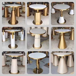 Ensemble <span class=keywords><strong>table</strong></span> et chaises de bar hauts modernes, <span class=keywords><strong>mini</strong></span>, portables, ronds, en acier inoxydable, pour usage domestique, hôtelier et commercial - Product Image 2