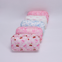Trousses de Toilette et de Maquillage en Nylon à Fermeture Éclair avec Motifs Nœuds Papillon pour Femmes et Filles, Idéales comme Cadeaux pour Demoiselles d'Honneur
