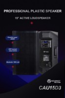 Altavoces de Karaoke para Fiestas ACC CAU15D3-3.2K de 15 Pulgadas y 3200 W, Altavoz Activo Profesional de Clase D