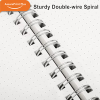 Cuaderno Personalizado con Logotipo, Tapa Dura A5, Espiral, Páginas Punteadas, 300 Páginas, Papel de 100 g/m², Libre de Ácido, Encuadernación con Doble Espiral