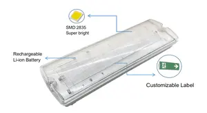 Outdoor LED Light Emergency IP 65 With Exit Label Bulkhead Light