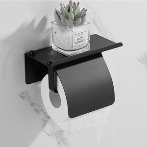 Portarrollos <span class=keywords><strong>de</strong></span> Papel Higiénico Universal <span class=keywords><strong>de</strong></span> Acero Inoxidable 304 para Uso Doméstico y Comercial, con Soporte para Teléfono y Montaje en Pared - Product Image 5