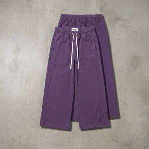 Pantaloni da Uomo Streetwear Pesanti, Larghi, Effetto Acido, <span class=keywords><strong>Gamba</strong></span> Larga, Taglio Dritto, con Stampa Grafica Personalizzata - Product Image 2