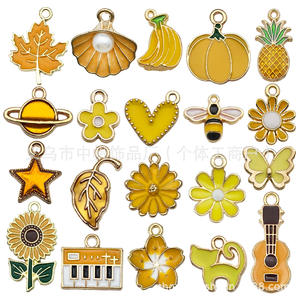 เครื่องประดับสร้อยคออัลลอยรูปหัวใจจี้หยดน้ำมันรูปตัวโน๊ตสำหรับต่างหูพร้อมส่ง - Product Image 1