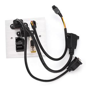 อะแดปเตอร์สายเคเบิล VGA แบบติดผนัง 86-Type พร้อมช่องเสียบ <span class=keywords><strong>Cat6</strong></span> RJ45 USB HD Audio พร้อมซ็อกเก็ตอะลูมิเนียม ผลิตจากอะลูมิเนียมที่ทนทาน - Product Image 4