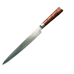 Feixiong 10-inch Damascus Steel Meat Cleaver with <b>Wooden</b> Handle Sashimi & <b>Slicing</b> Knife - Product Image 1